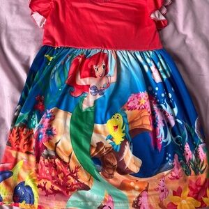 Little Mermaid Dress with Ariel Print